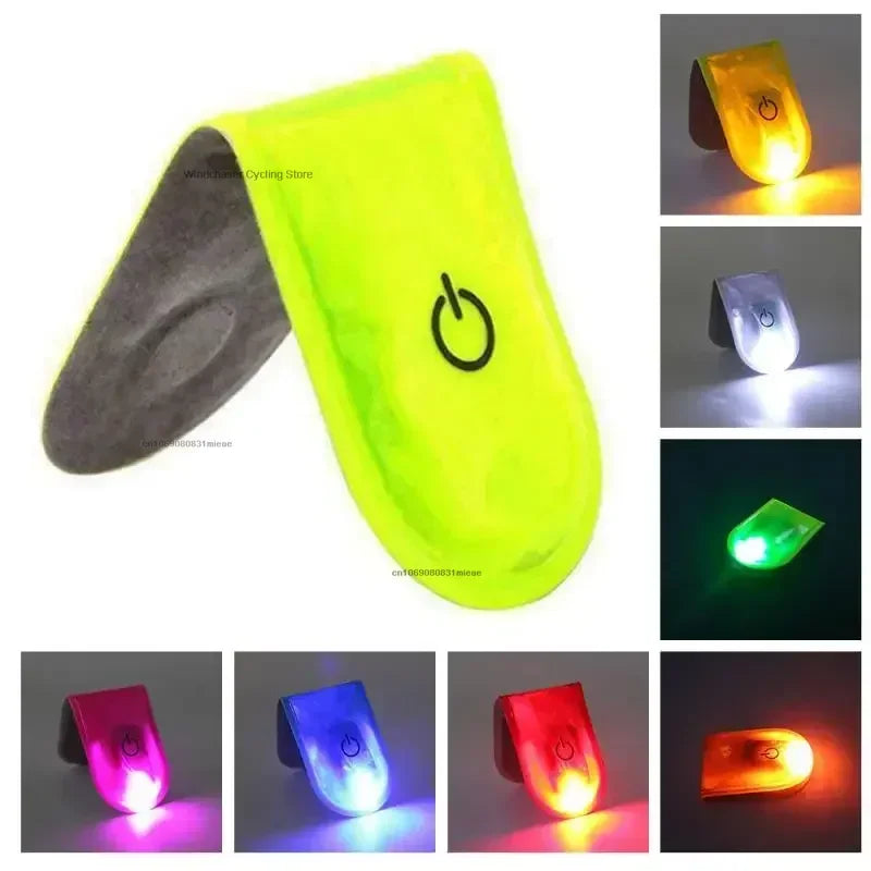 Flashing Night Running Light Jogging LED Safety Alarm Warning Clip Magnet Light Bicycle Lapel Lamp Bike Accessories Велосипед